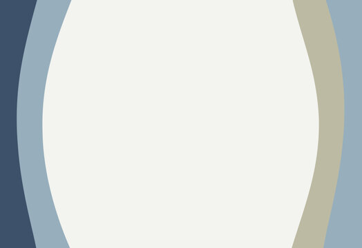 Abstract concave side panels with central copy space