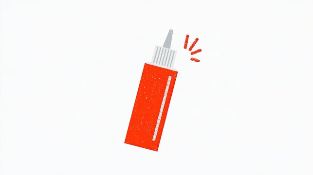 Ketchup tube with nozzle to extrude the condiment