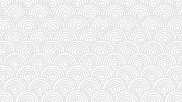 Japanese wave background circle line pattern seamless retro background design