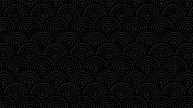Japanese wave background circle line pattern seamless retro background design
