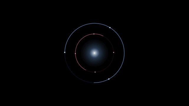 Minimal dual ring loading animation rotating on a dark background