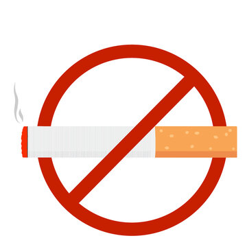 no smoking sign cigarette icon illustration