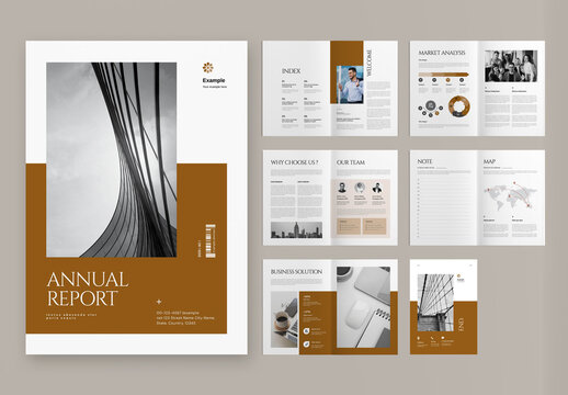 Annual Report Brochure Template Design