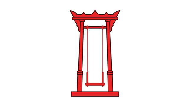 Giant Swing Sao Ching Cha Bangkok Thailand Landmark Vector