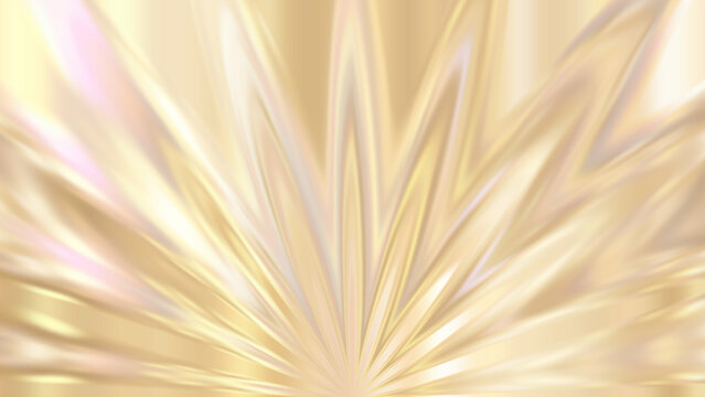 Abstract golden background featuring soft light rays emanating from a bottom center focal point with smooth blurred textures