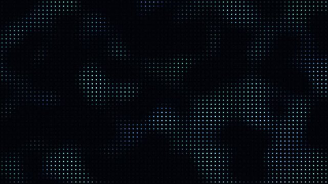 LED dot matrix with cyan and blue light blobs flowing across dark grid, subtle abstract digital screen texture background