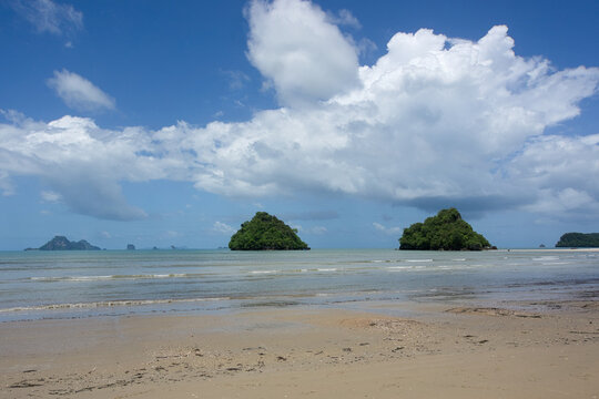 Low Tide Seascape at Noppharat Thara Beach, Krabi, Thailand