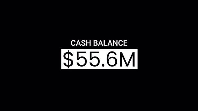 Animated cash balance with number counter, animated finance HUD graphic, Cash balance counter animation on transparent background in 4k with alpha channel.