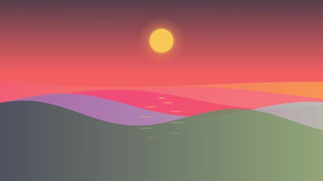 Seamless loop background motion graphics collection with abstract modern geometric, tech, and nature vector animations