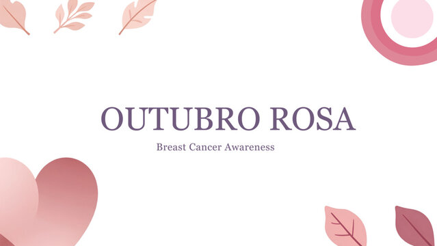 Outubro Rosa Breast Cancer Awareness Poster &ndash; Minimalist Pink Healthcare Campaign Design