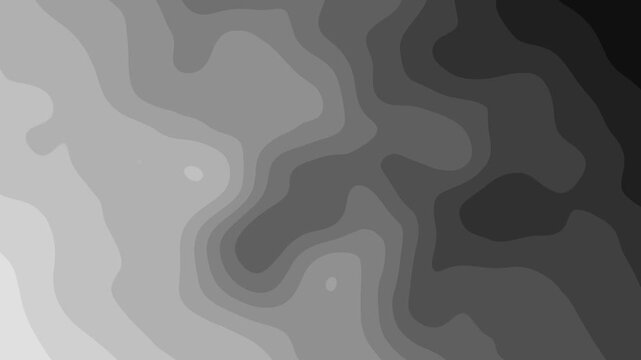 Grayscale flowing contour texture animation with abstract liquid waves and smooth organic motion