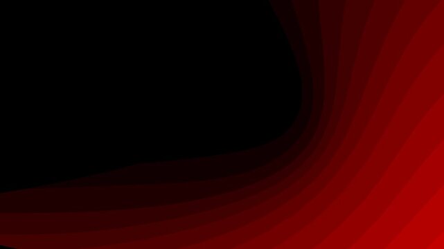 abstract red flowing light wave animation on black background with smooth glowing curves