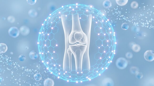 Knee joint protection vector concept illustration