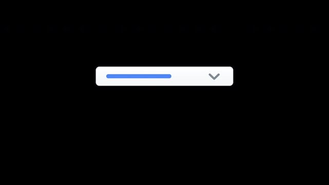 Dropdown Menu Option Selector UI Alpha Channel 4K Animation