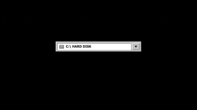 Classic Disk Drive Selector Alpha Channel 4K Animation