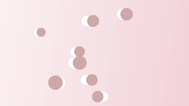 Fondo de patr&oacute;n de fases lunares rosado con movimiento vertical