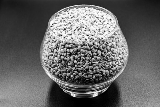 Organic dry buckwheat grains consisting of raw natural product