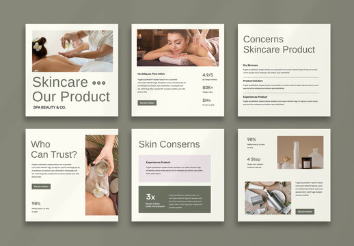 Skincare Social Media Post Layout