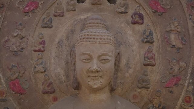Chinese ancient Buddha Statue (Northern Wei Dynasty 499 AD), Zhenjue Temple, Beijing, China