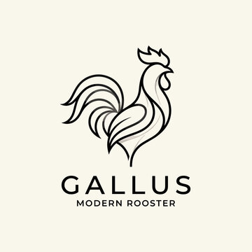 This logo features a stylized rooster, embodying modern design elements, perfect for brands in the poultry industry or those promoting farm-fresh products with a contemporary flair.