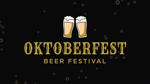 Oktoberfest German Beer Festival Celebration with Traditional Bavarian Decorative Design
