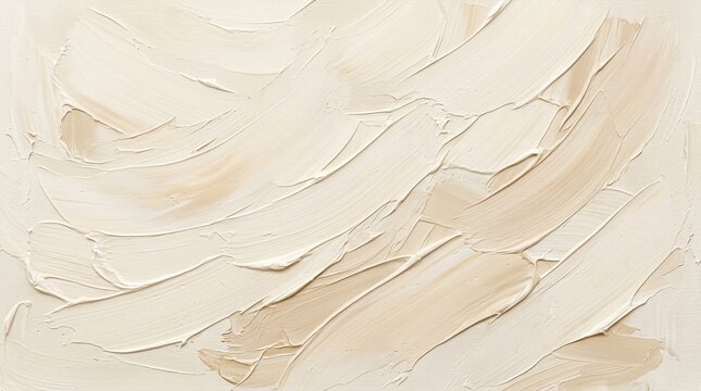 Abstract beige oil paint texture with thick brush strokes background