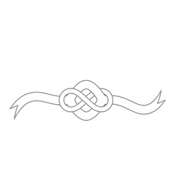 Obraz premium Ribbon knot decorative element