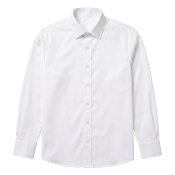 Classic white long sleeve button up dress shirt