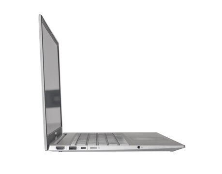 Laptop side view isolated