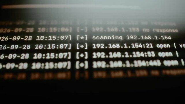 Local network scan advances through sequential host addresses