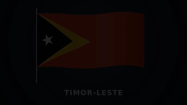 Waving Flag of Timor Leste Isolated Against a Dark Background Featuring National Symbolism and Patriotism from InShot 20261005 152441023 mp4