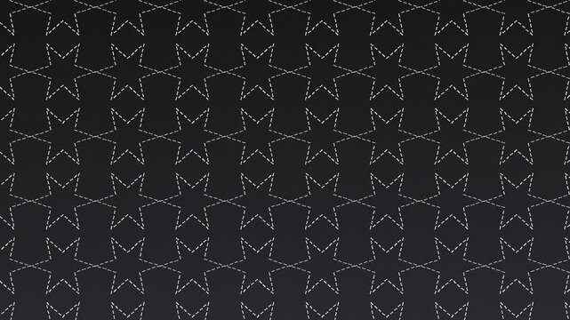 Fondo de patr&oacute;n de puntada sashiko negro en bucle sin costuras