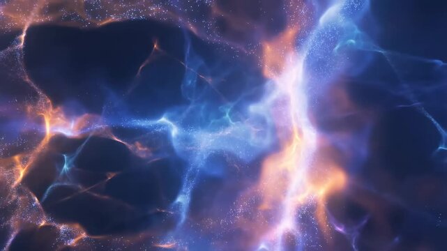 A Stunning Visual Journey Through Swirling Cosmic Patterns and Vivid Colors in an Abstract Space Environment, Captured in Two Frames of Dynamic Energy Flow