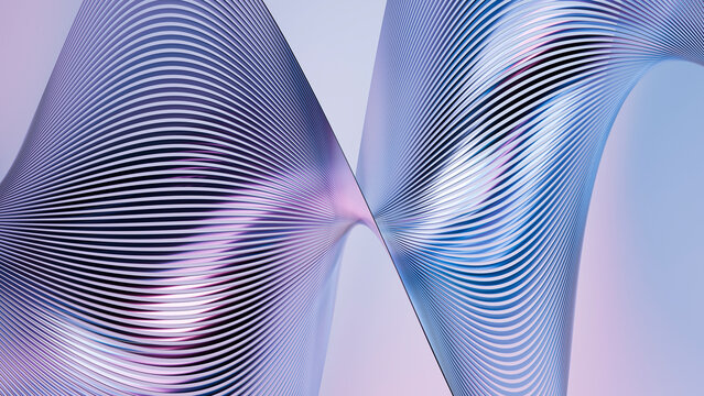 Abstract symmetrical flowing curved lines