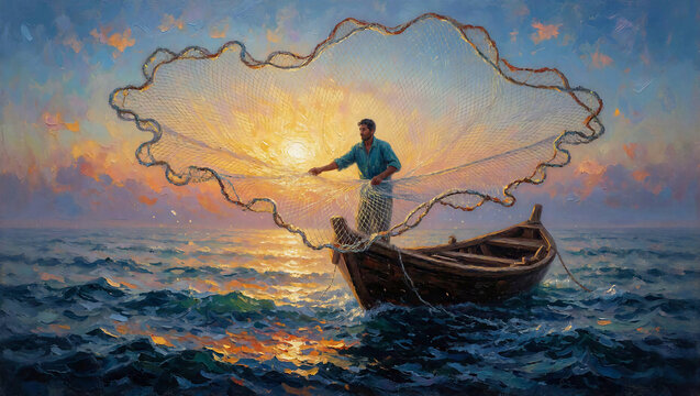 Sunset Fisherman