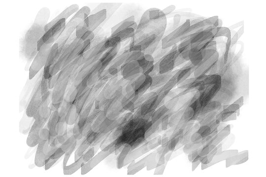 Monochrome Ink Wash and Watercolor Brush Texture Abstract Background