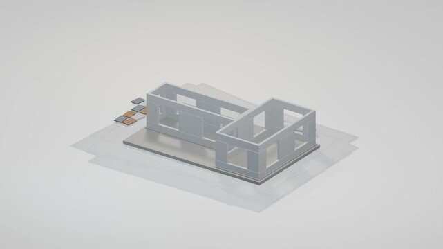 Building construction site project bg able to loop endless 4k