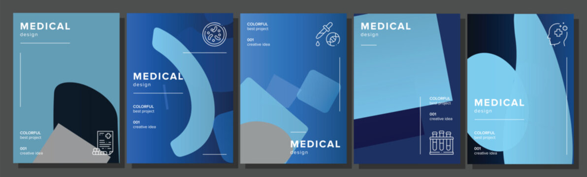 Proposal decorative artwork medical abstract geometric a4 poster. internet gallery, club document, architecture vibrancy, homepage concept vector medical background illustration