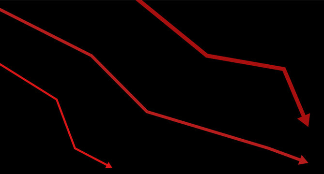 Dynamic red line graph illustrating market financial volatility on transparent background. Stock market. The rise and fall of securities. Successful trading. Market trend up financial graphs.