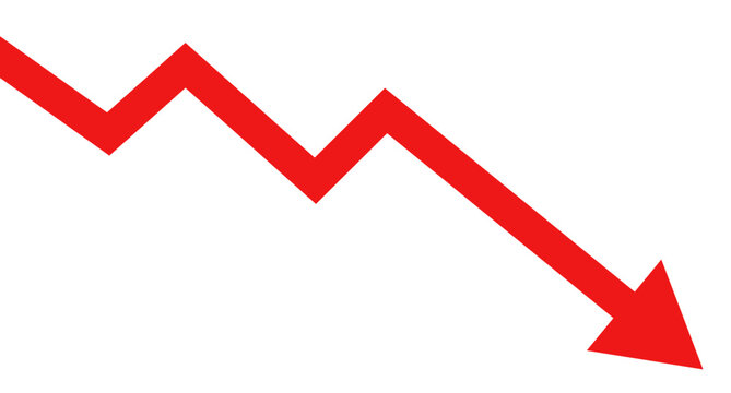 Dynamic red line graph illustrating market financial volatility on transparent background. Stock market. The rise and fall of securities. Successful trading. Market trend up financial graphs.