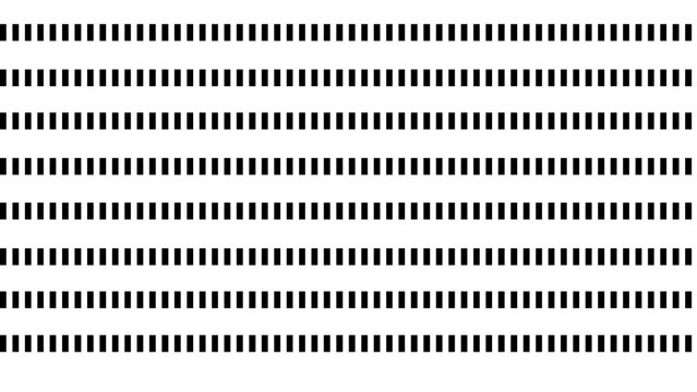Black and white horizontal dashed lines pattern on transparent background, abstract minimalist geometric repeating texture for textile and graphic design