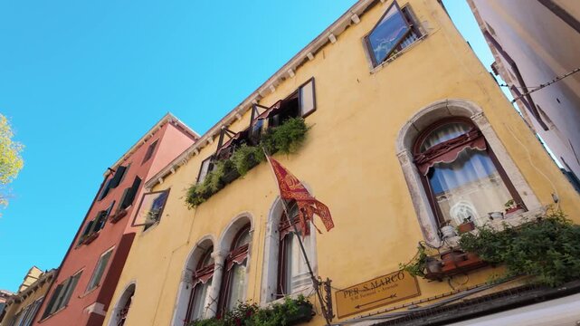 Venice historic building facade