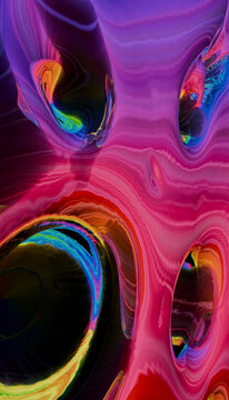Colourful abstract liquid pattern with dynamic energy and distortion