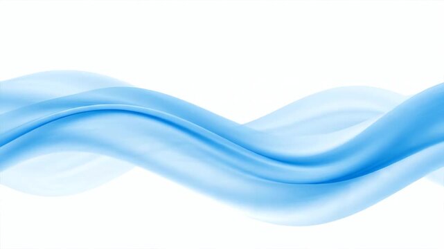 Abstract flowing blue wave background motion graphics.