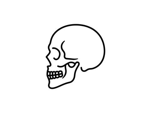 Simple outline skull profile