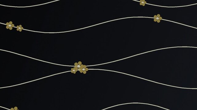 Jugendstil-muster-hintergrund in Mitternachtsgold nahtlose Schleife