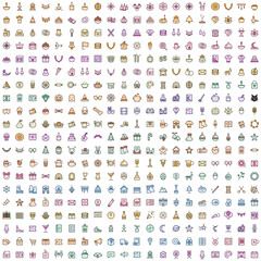 Fototapeta premium 400 icons representing festive moods and objects