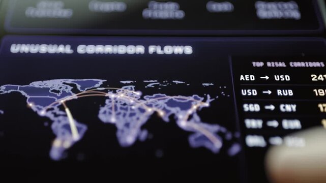 Unusual corridor flows connect global currencies