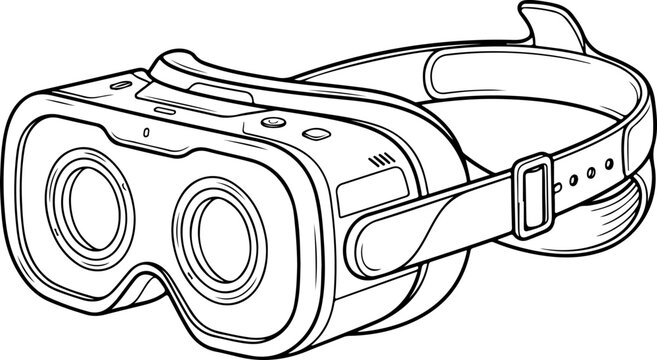 Virtual reality VR headset vector illustration