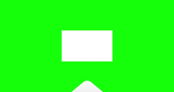 3D envelope flying from top-left corner over green screen. Flap opens, paper sheet slides out, scales up for presentation, shrinks back inside. Envelope flies away to bottom-right corner. 4K video